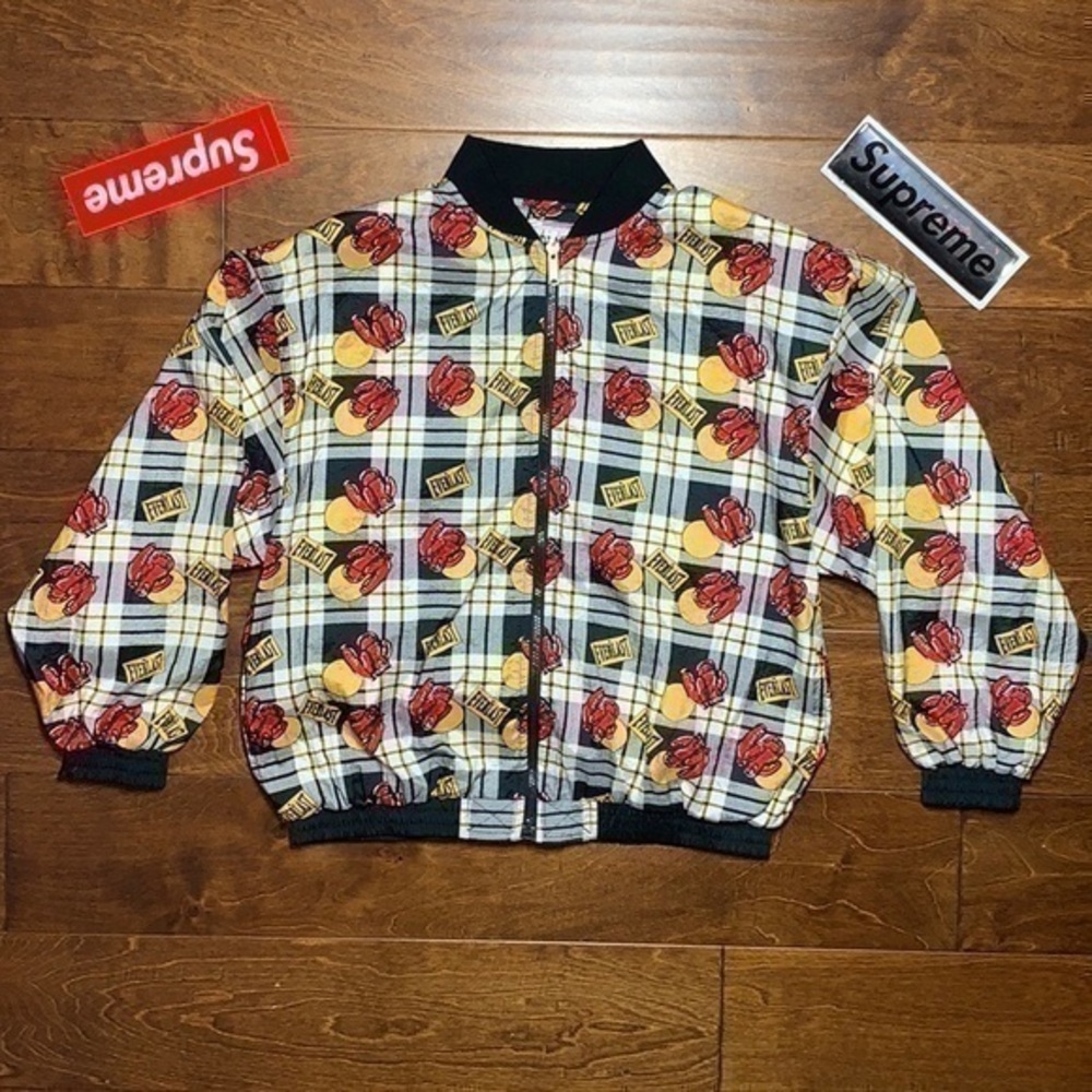 1980s vintage Everlast boxing 80’s bomber jacket zip up all over glove print 🥊
